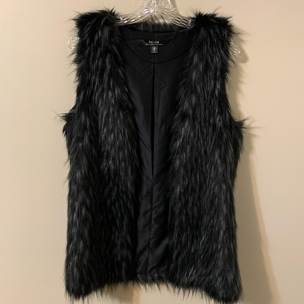 KENSIE Faux Fur Vest size Small